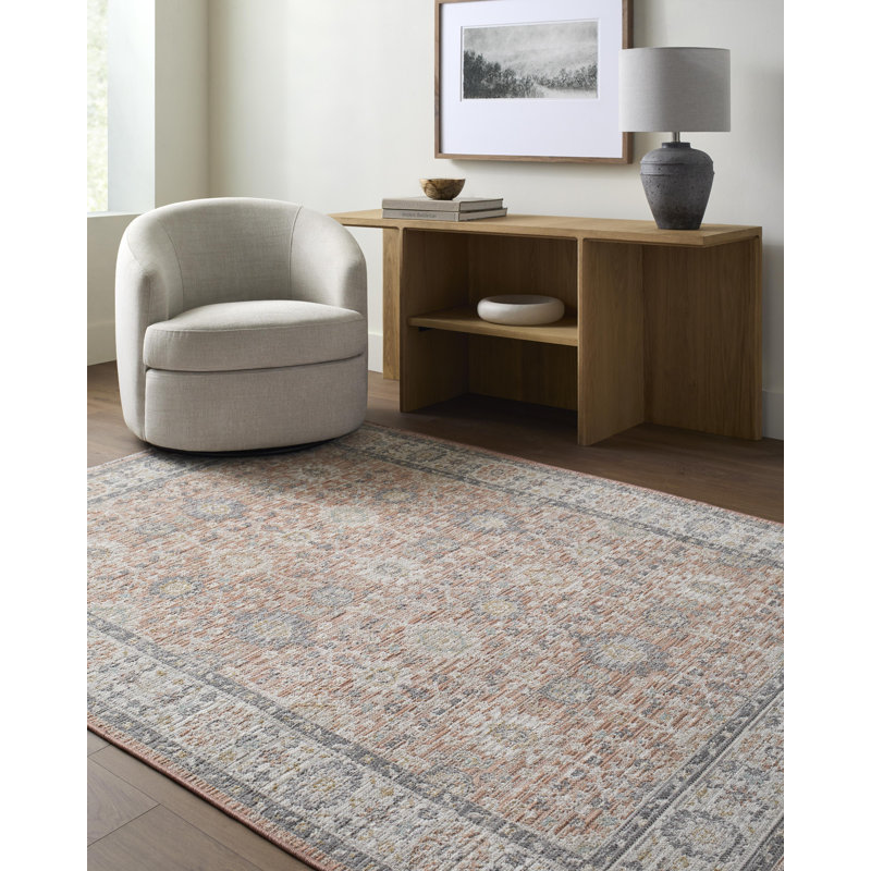 Tapis lavable à la machine Gobrias, Rectangle 5'3" x 7'