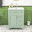 Meuble-lavabo autoportant avec lavabo en céramique, tiroir rabattable, 3 tiroirs et tablette réglable-2071690200