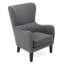 Chaise cloutée en polyester gris avec accoudoirs