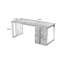 Bureau rectangulaire en bois massif et fer noir-1748551301