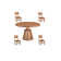 Chaliyah Acacia Round Solid Wood Dining Table