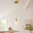 1 - Light Height Adjustable Single Glass Pendant Light 