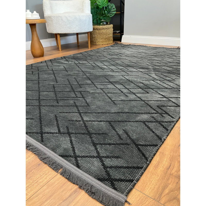 Aundrey Solid Colour Chenille Area Rug, Rectangle 15' x 10'