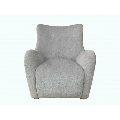 Swivel Accent Chair In Zinc Coloured Fabric