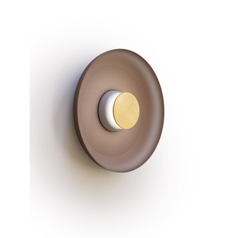 Totem Sconce Metal, 15" H x 15" W x 15" D, Gray/Brass