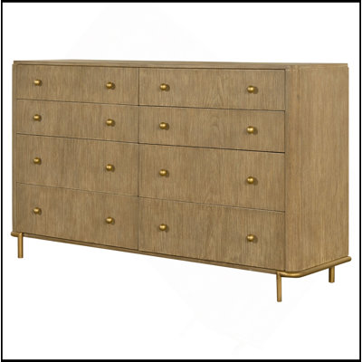 Stevie Sand Wash Rectangular 8-Drawer Dresser