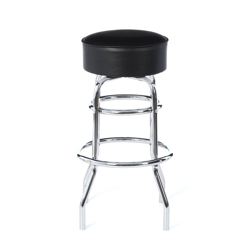 Catawba Swivel Upholstered Counter Stool, Black