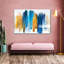 Strokes and Gold - Reproduction sur toile tendue-92494487