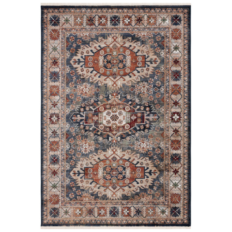 Tapis performance persan oriental rétro, Rectangle 5 pi 3 po x 7 pi 7 po