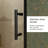 Single Sliding Shower Door,Thick Clear Tempered Glass Shower Door With Stainless Steel Handle