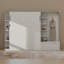Lit escamotable avec rangement et lumières DEL, cadre mural escamotable peu encombrant avec tablettes et armoire-131100506