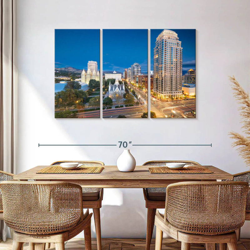 Paysage urbain de Salt Lake City, H 36 po x l 57 po