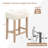 25.75" H Mid-Century Modern Saddle Stool Backless Upholstered Counter Stool with Wood Frame-1247161821-1247161818