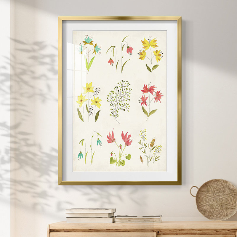 Inner Circles II - Toile tendue avec châssis, H 25,5 po x l 17,5 po, Doré