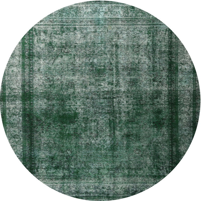 Tapis 100% traditionnel lavable à la machine 3243, Rond 8 pi