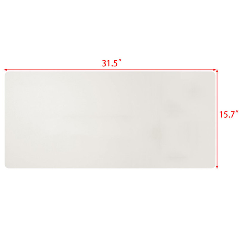 Leather Desk Pad Protector, White