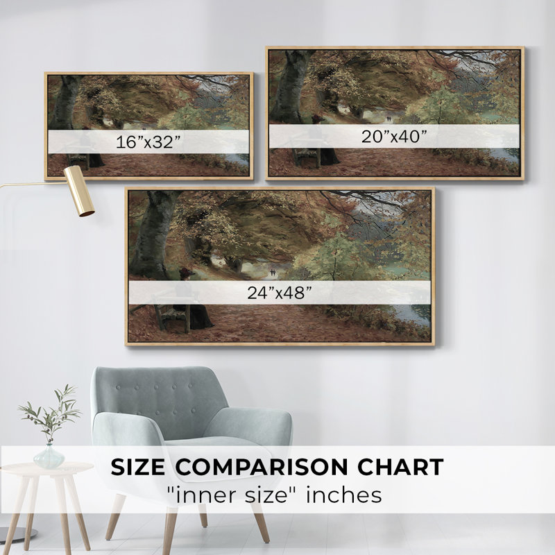 Série paysage - CDL III - Toile tendue avec châssis encadré - Prêt à être accroché, H 21 po x l 41 po, Naturel