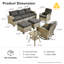 Ensemble de chaises berçantes d'extérieur 8 pièces-2081582254-2090397756