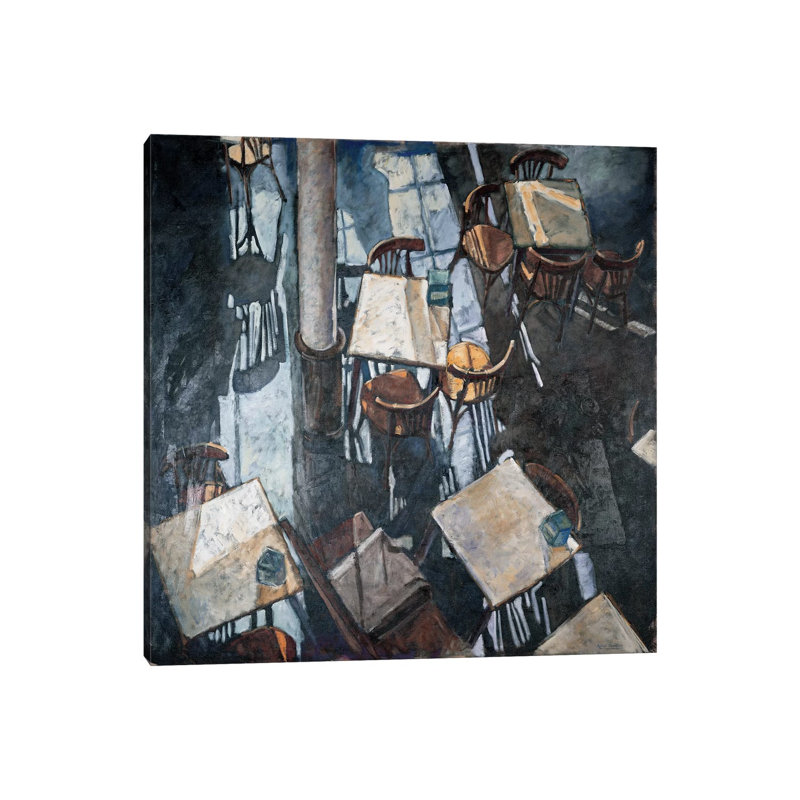 Shadows At The Zurich CafÃ© by Adolf Llovera - Wrapped Canvas Painting, 30.48 cm H x 30.48 cm W