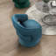 Fauteuil d'appoint pivotant de luxe moderne en velours bleu sarcelle foncé 1pc