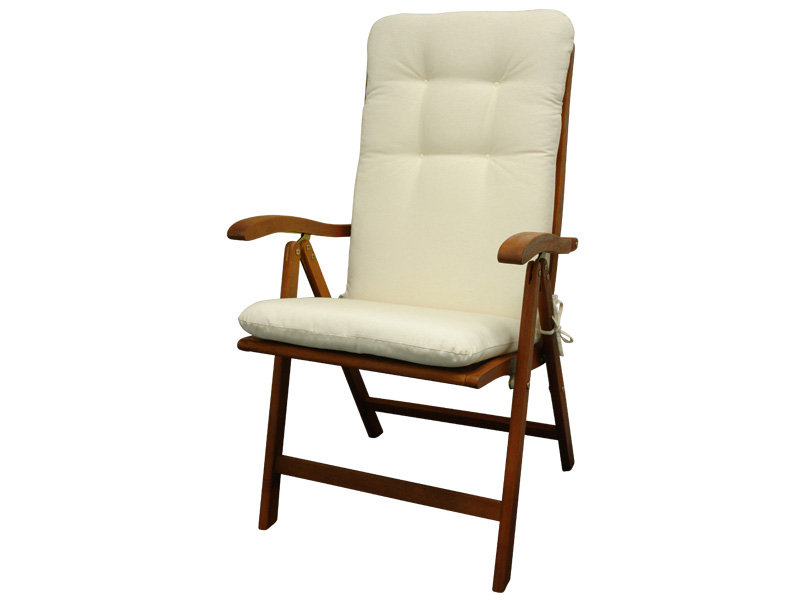 High Back Chair Cushion, Ecru