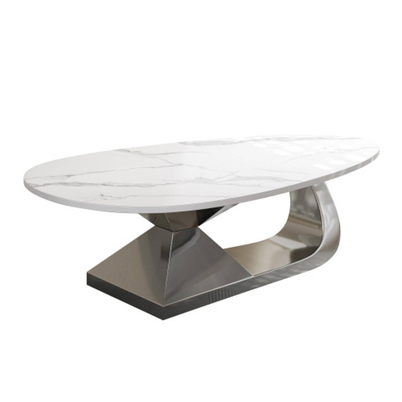 Modern Elegant Coffee Table For Living Room Decor & Indoor Casual Relaxation Use, Silver