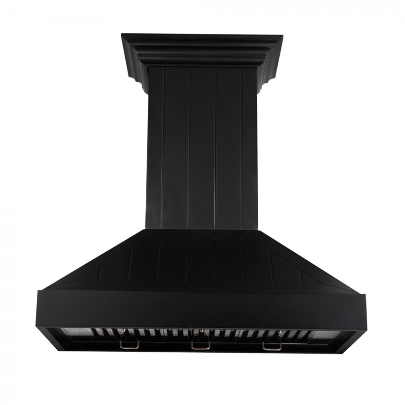Hotte murale en bois noire ZLINE - avec moteur (KPCC) ZLINE, Noir, 30"