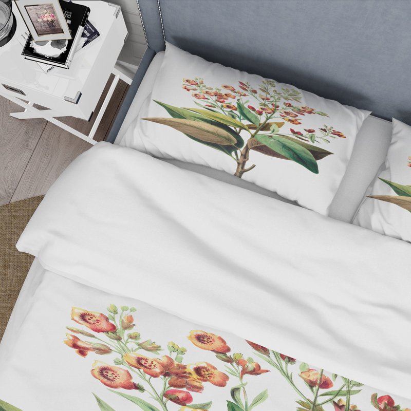 Vintage American Flowers II - ensemble de housse de couette traditionnel - microfibre de polyester