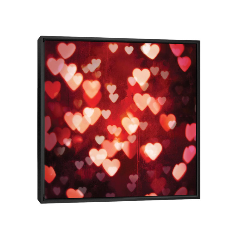 «Love is in the Air», impression sur toile, H 18 po x l 18 po x P 1,5 po, Toile avec cadre noir, Pas de tapis