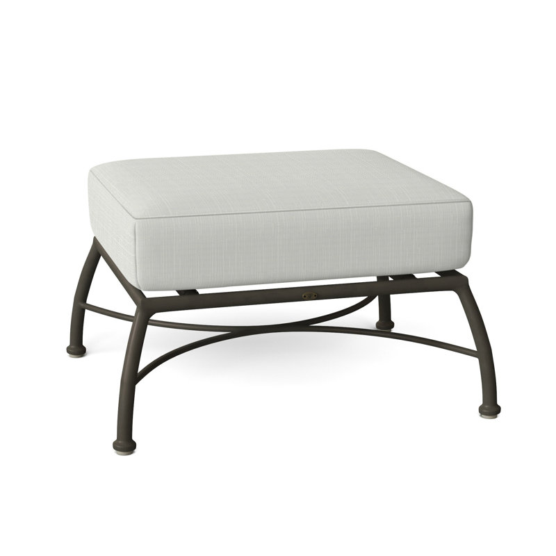 Majorca Outdoor Ottoman with Cushion, Verona Silver, Welt