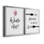 «Wine Not» - ensemble de 2 reproductions d'art sur toile encadrées-937773567-937773560
