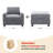 Storage Upholstered Armchair with Ottoman-2068325259