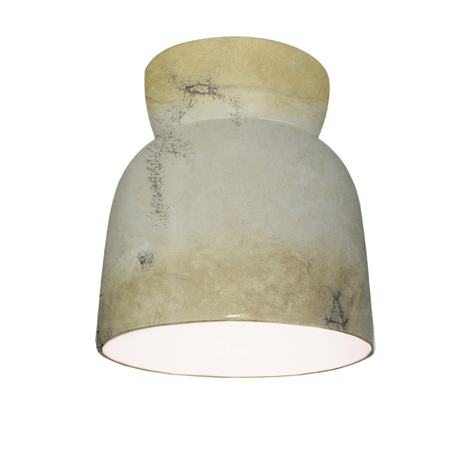 Logan 8" Single Light Flush Mount, Greco Travertine, LED (Integrated)