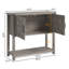Bar ferme Farmhouse avec portes doubles, tablette ouverte et armoires de rangement-2080588212