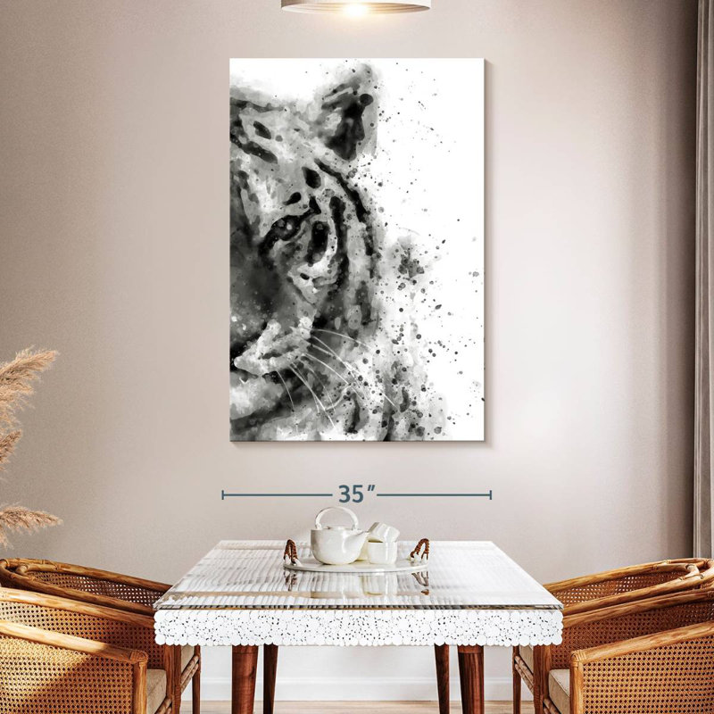 Brampt Tiger At Attention, 51" H x 34" W