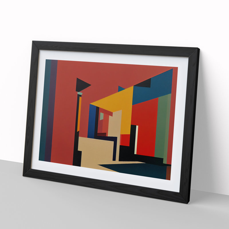 Abstract Suprematism Art Vol.1 - Framed Print, Black Framed, 46cm H x 64cm W x 2cm D