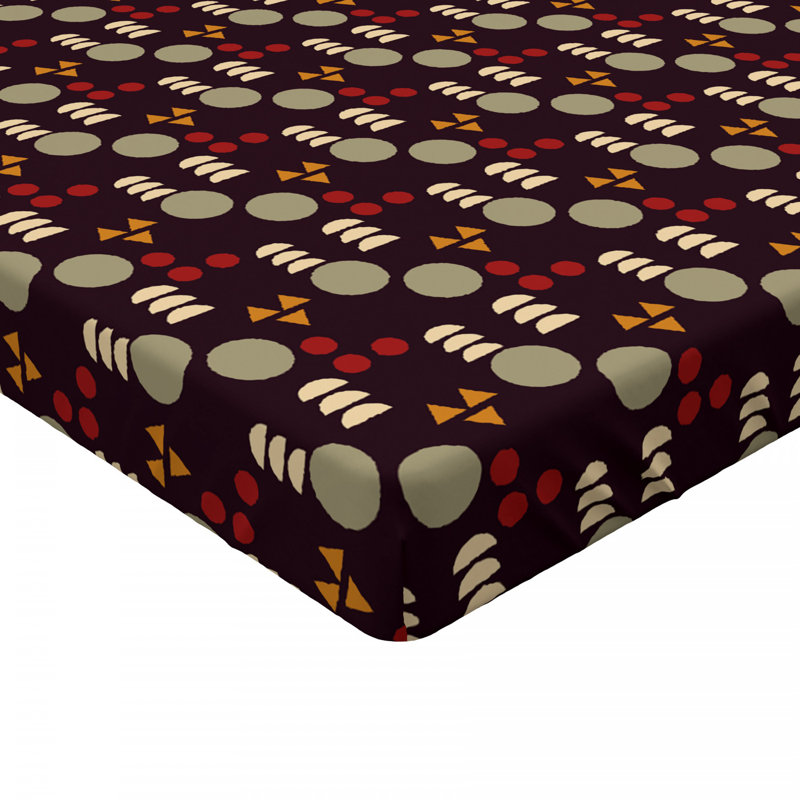 Microfiber Geometric Fitted Sheet, Full Fitted Sheet