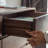 Bedroom Simple Black Walnut Entrance Cabinet Solid Wood Accent Chest