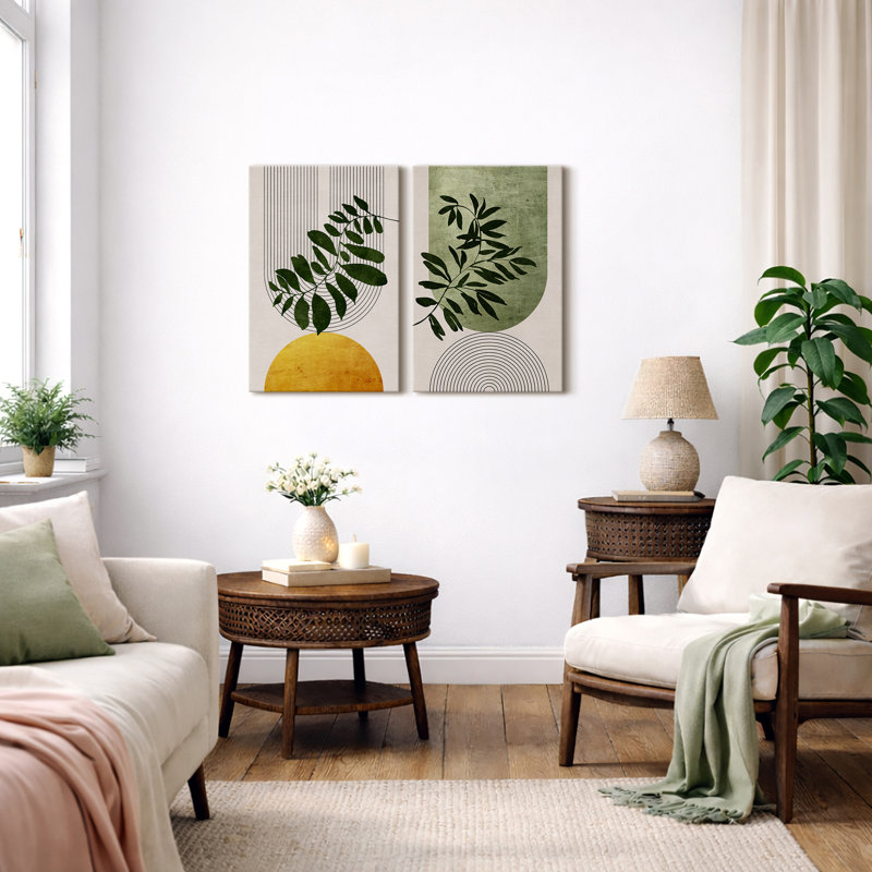 Boho Mid Mid Modern Modern, H 24 po x l 32 po, Toile tendue