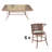 Rhyli 6 - Person Metal Patio Dining Set with Rectangular Table