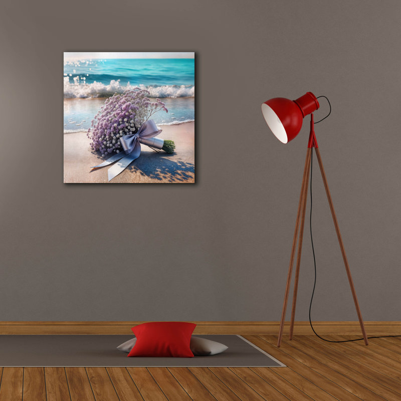 Toile épique Graffiti «Seaside Bouquet 3» par Rey Klimt, 26 po x 26 po, H 26 po x l 26 po