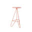 Tabouret de bar rond 30 po en métal rose avec pieds en épingle et repose-pieds intégré pour îlot de cuisine et bar Trinity-939303617