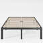 Cadre de lit plateforme en métal Marple de 40 cm (16 pouces) avec lattes en bois, sommier robuste, conception silencieuse, rangement sous le lit, format standard-1688231256