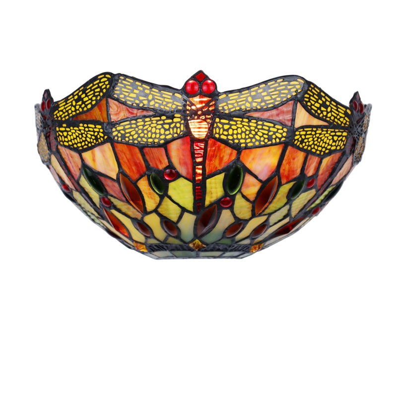 Nuccio Glass Half Moon, Green/Red