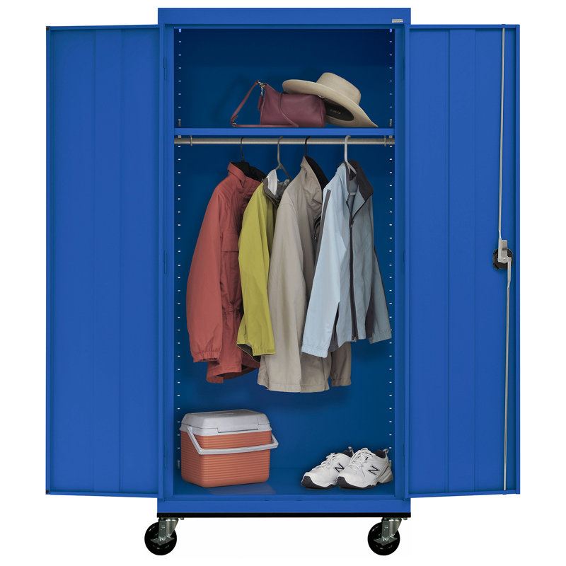 Steel, 78" H x 36" W  x  24" D, Blue