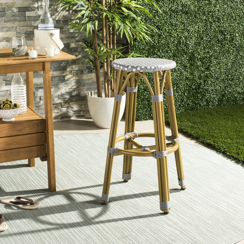 Tabouret de bar 30 po Idalou, Gris / blanc