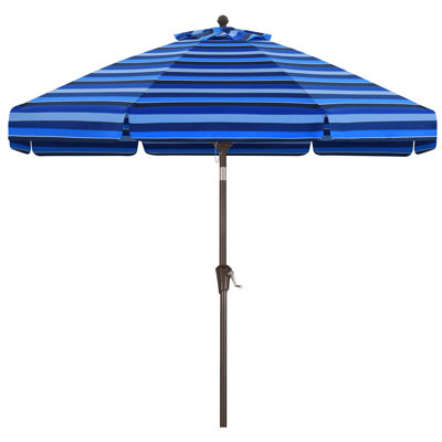 9’ Olefin Market Umbrella with Scalloped Valance and Tilt