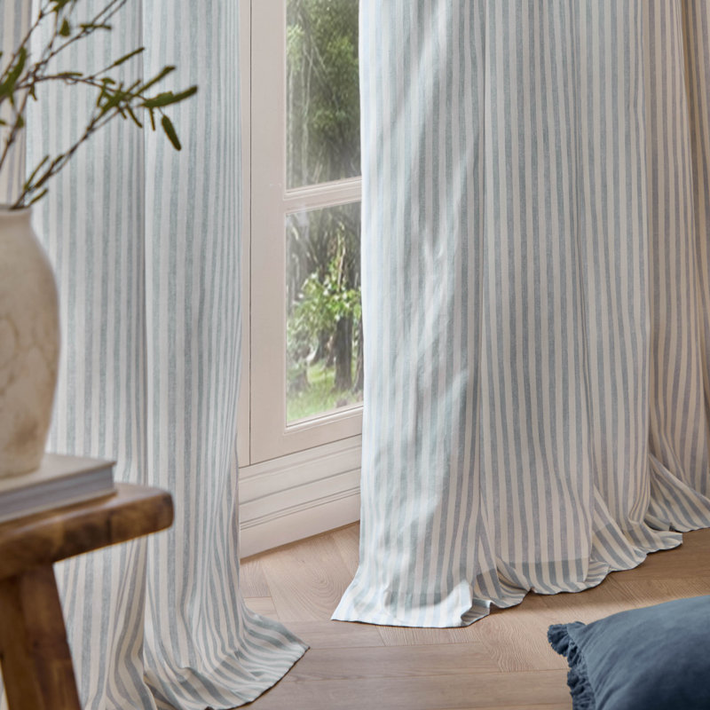 Hebden 100% Cotton Blackout Pencil Pleat Curtains, 229cm Width x 229cm Drop, Blue