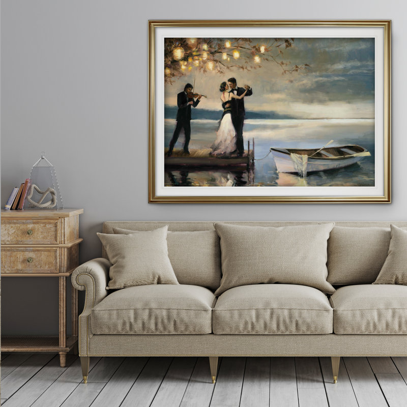 Reproduction de peinture « Twilight Romance » Argene par Steve Henderson, H 20 po x l 24 po x P 1,5 po, Cadre noir
