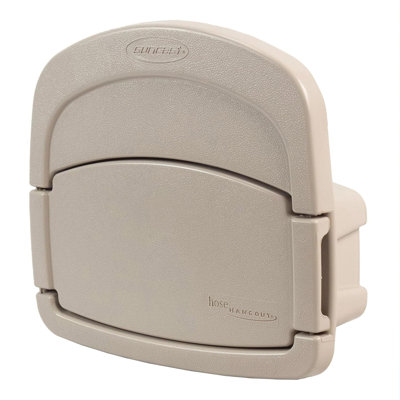 Suncast Hose Hangout 150 ft. Wall Mounted Hose Hanger in Taupe